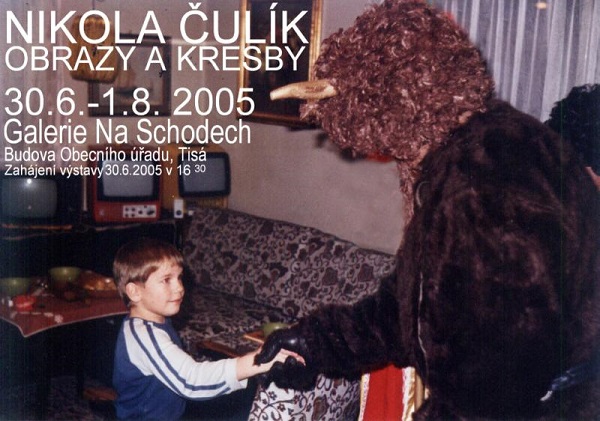 Nikola Čulík, OBRAZY A KRESBY, Galerie Na schodech, Tisá, pozvánka